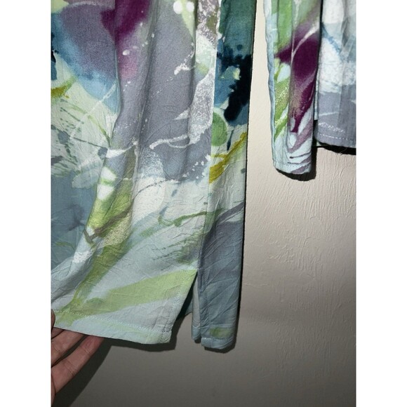 Jams World Shirt Womens XS Heavenly Floral Tropical Tunic Top Coastal Beachy - Picture 4 of 8